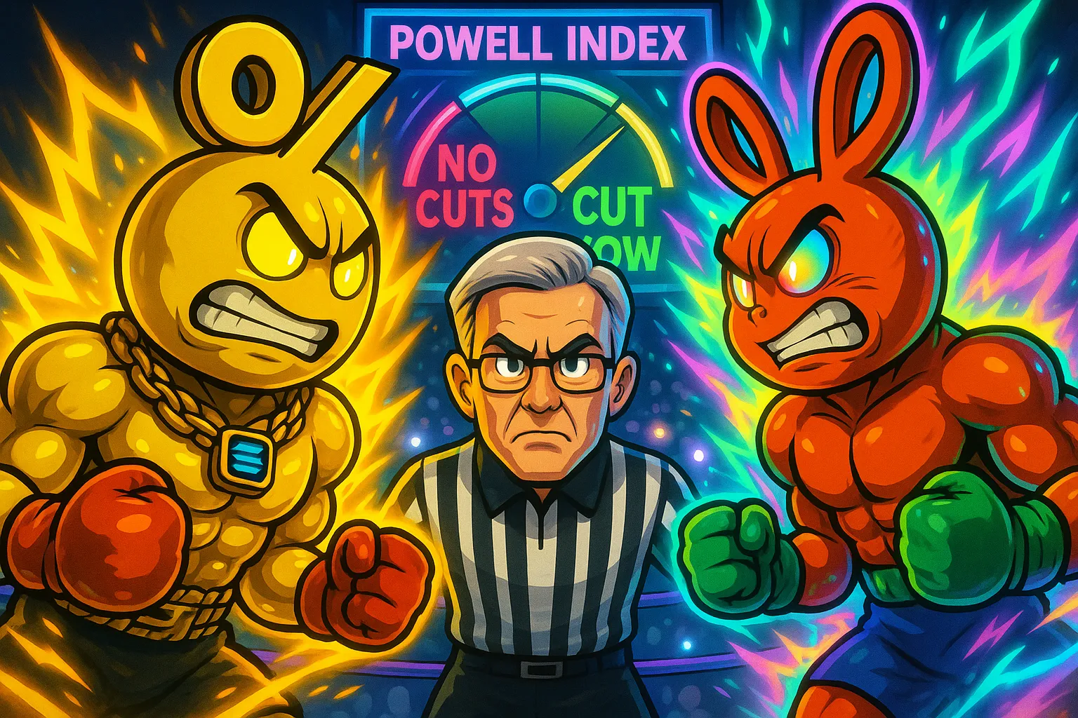 Energy Fighters in Boxing Ring